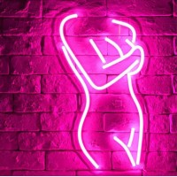 Bayan Tasarımlı Dekoratif Neon Led Tablo, Neon Duvar Tabela